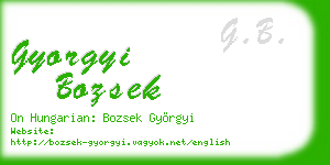 gyorgyi bozsek business card